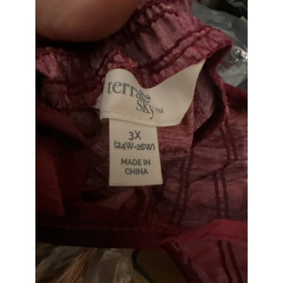 Terra & Sky  Dress  3X  Striped Casual Dress Elastic Waist Beachy Boho Vacation - Picture 2 of 9